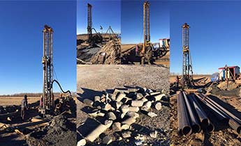 Drilling rig in Inner Mongolia root pipe drilling construction site