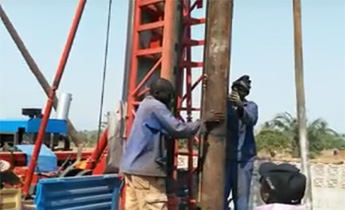 GSD car drilling rig in construction site in Mozambique