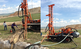 GSD-型履带式钻机在蒙古国施工 现场